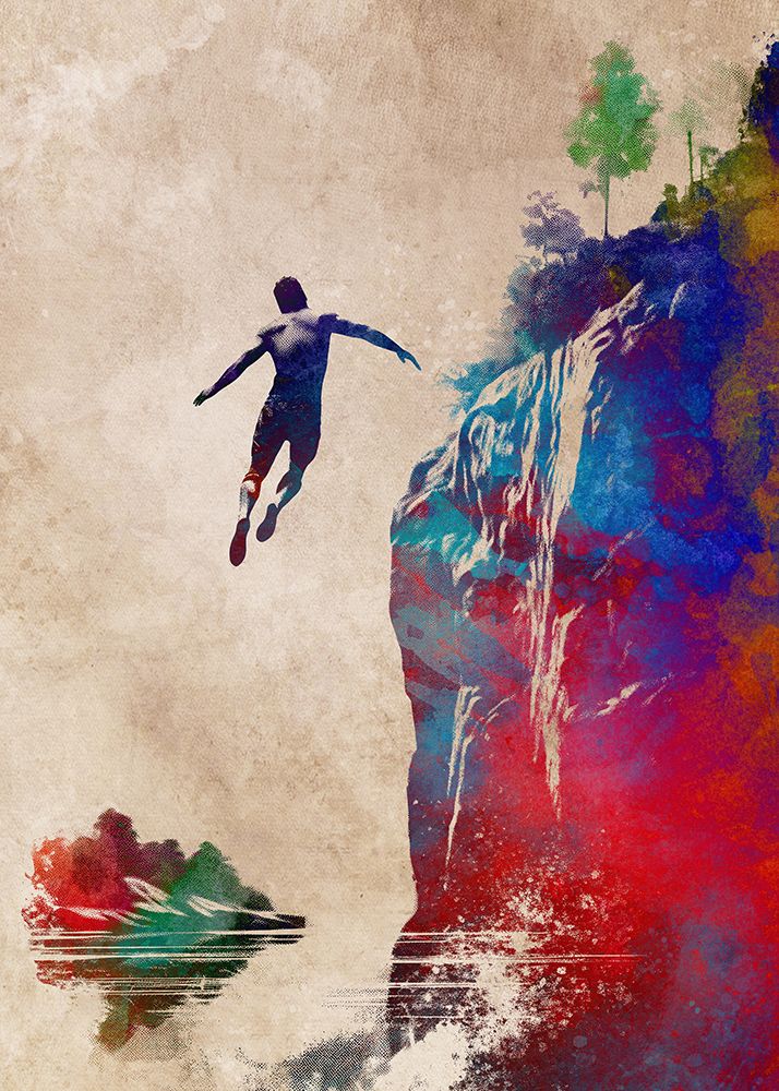 Jumping to the water sport 1 art print by Justyna Jaszke for $57.95 CAD