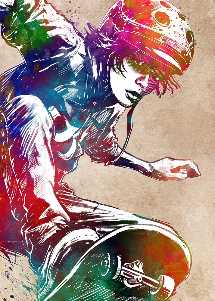Sport Skateboard 1 art print by Justyna Jaszke for $57.95 CAD