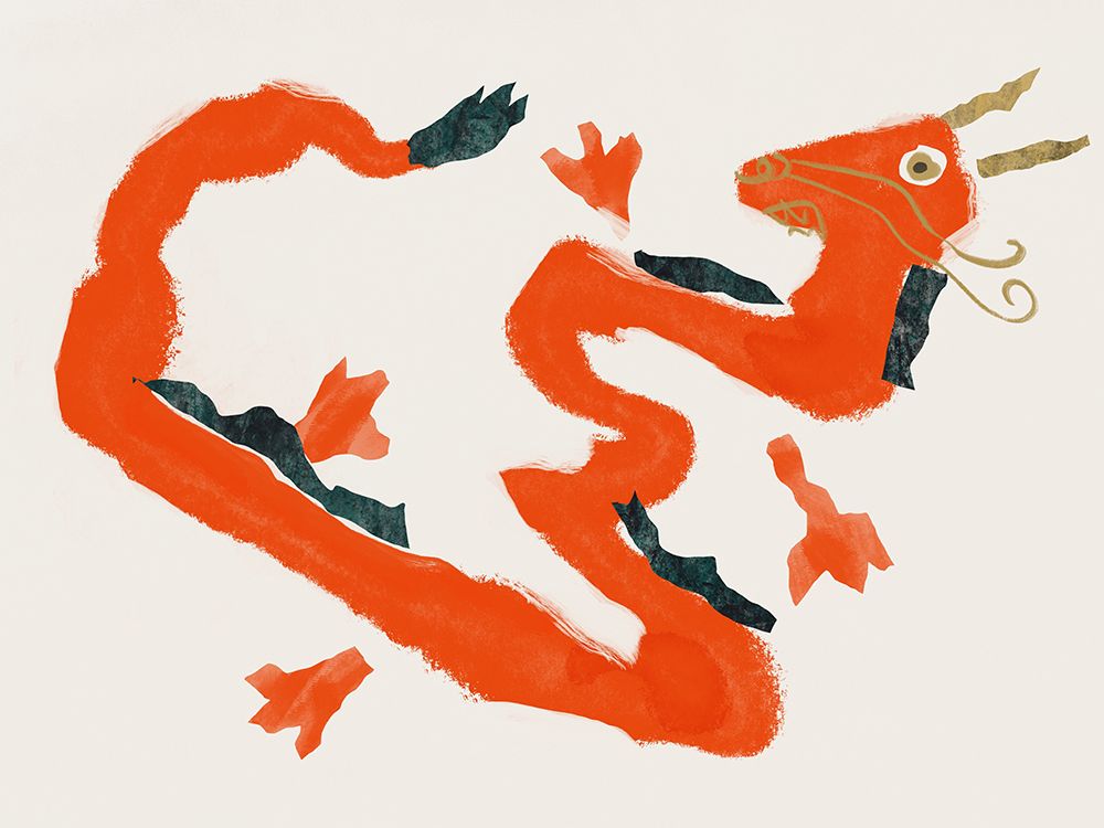 Dragon cut out art print by Little Dean for $57.95 CAD