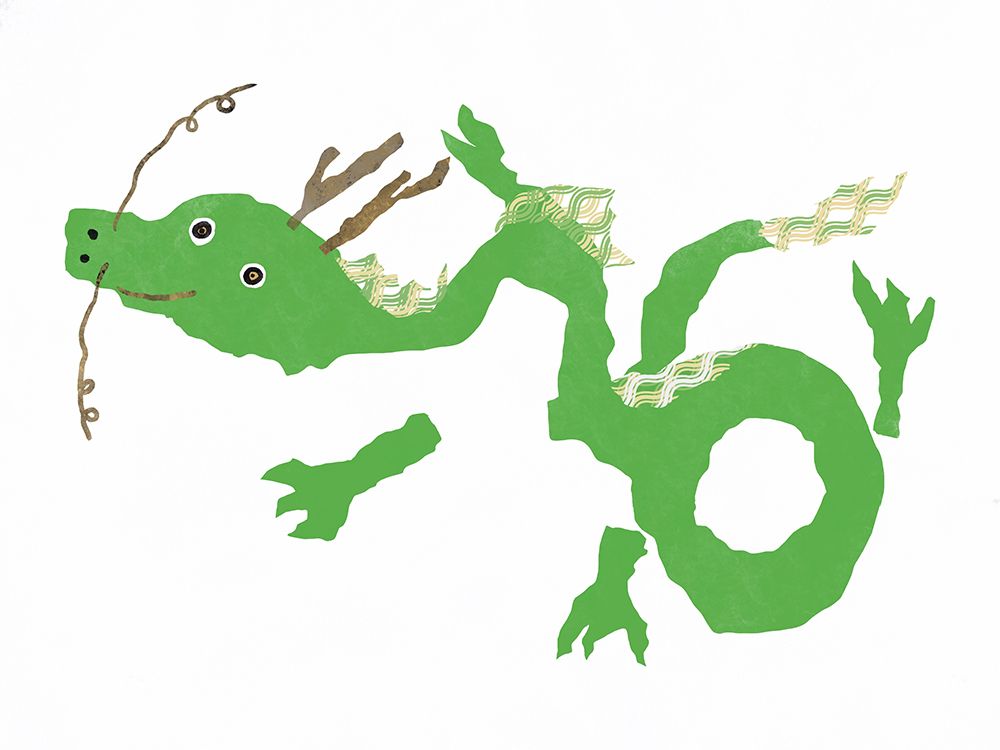 Green Dragon cut out art print by Little Dean for $57.95 CAD