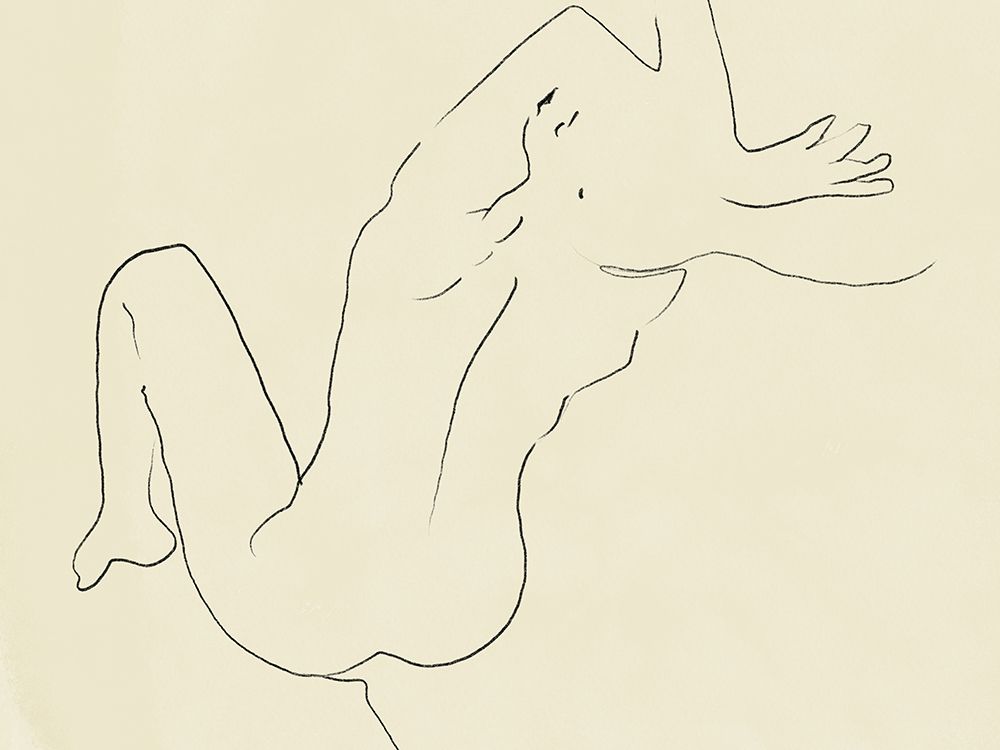 Line art figurative drawing art print by Little Dean for $57.95 CAD