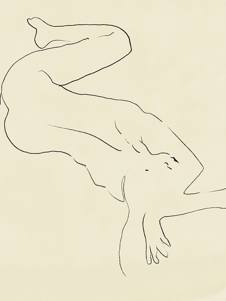 Reclining Nude line art art print by Little Dean for $57.95 CAD