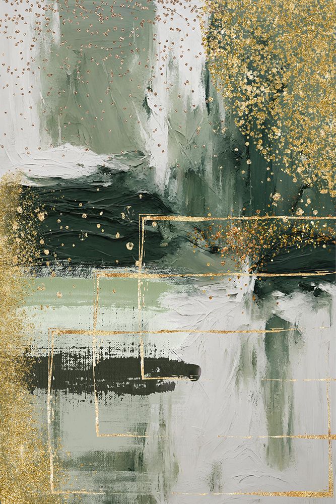 Green and Gold Moment 1 art print by Sally Ann Moss for $57.95 CAD