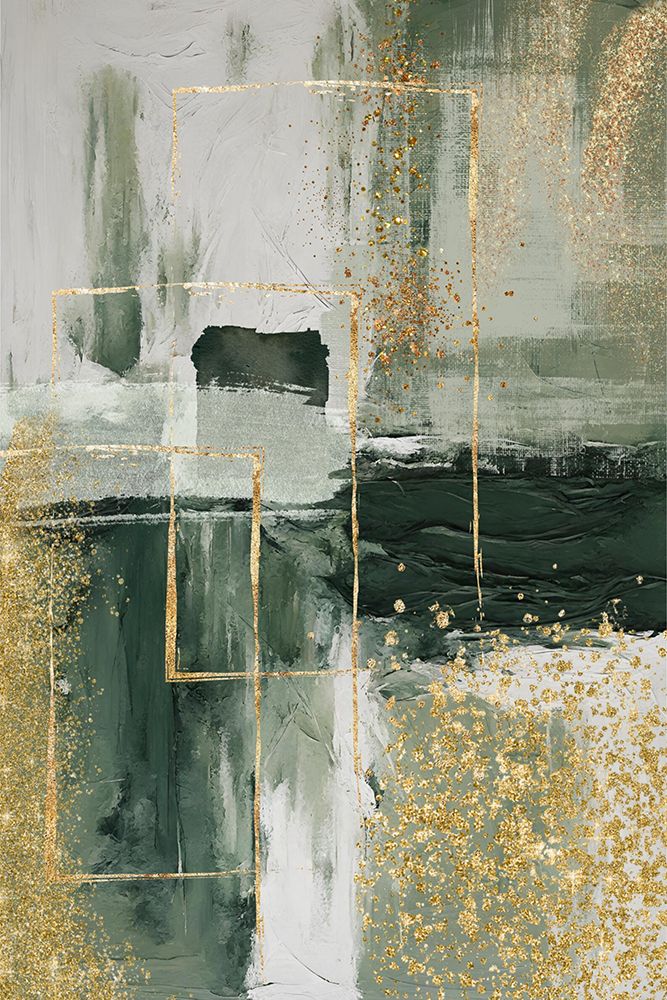 Green and Gold Moment 3 art print by Sally Ann Moss for $57.95 CAD