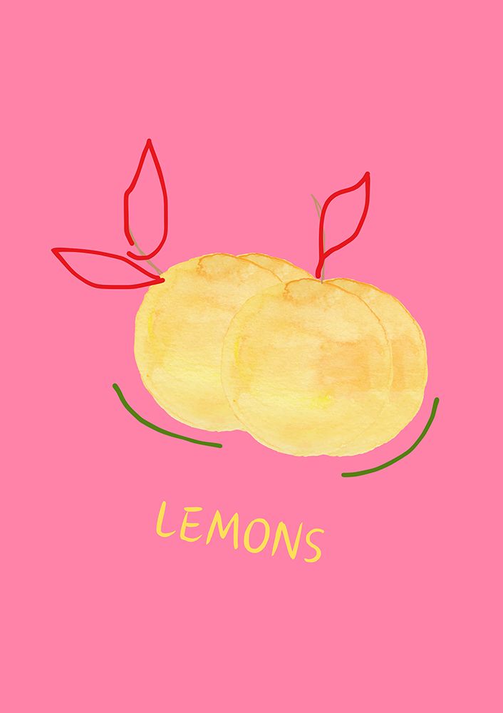 Lemons in Pink art print by Art of Living for $57.95 CAD