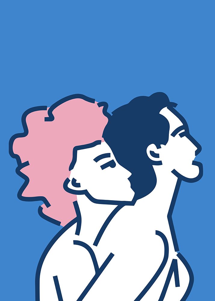 Gentle Love Blue art print by Chantal Jemmott for $57.95 CAD