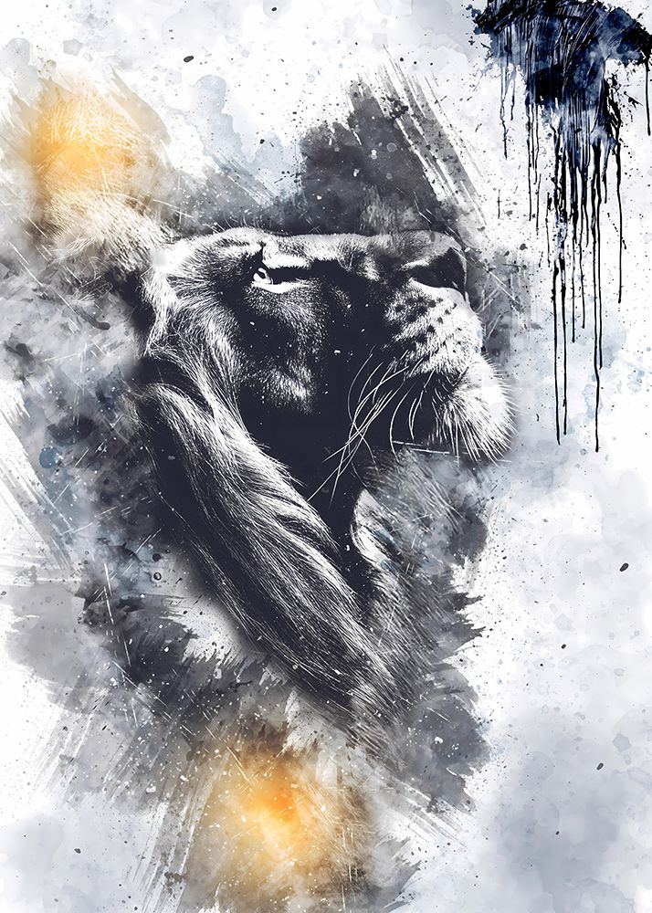 Lion Poster Art 02 art print by Rafal Kulik for $57.95 CAD