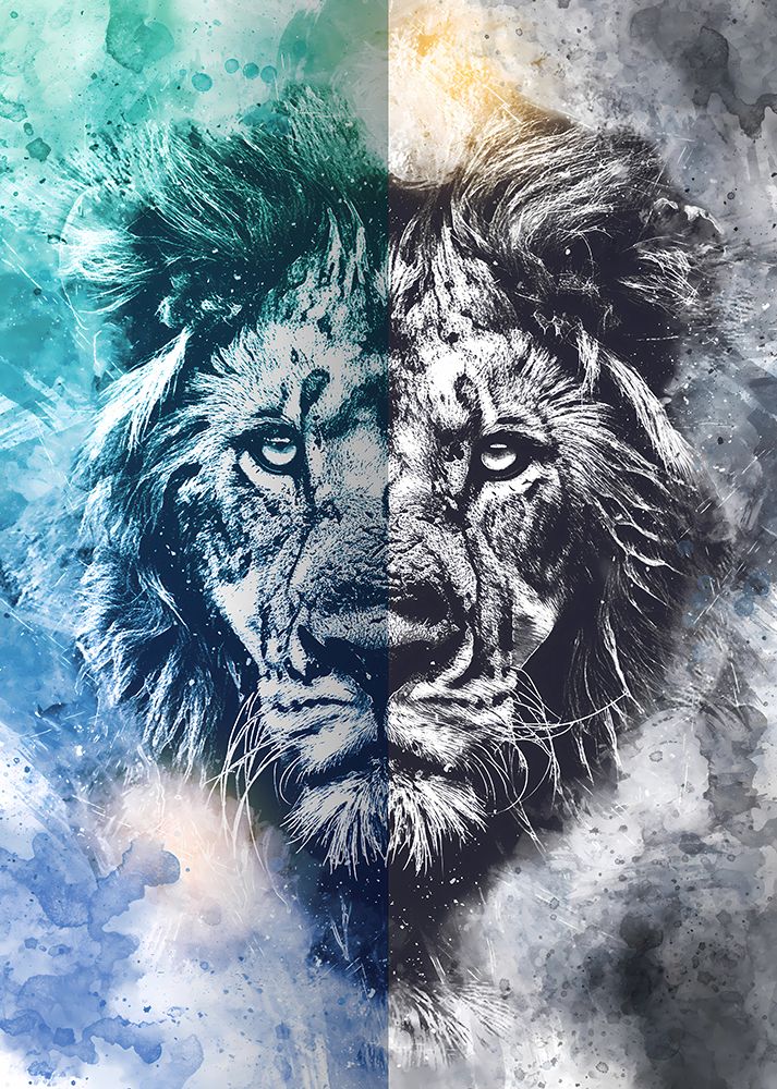 Lion Poster Art 01 art print by Rafal Kulik for $57.95 CAD