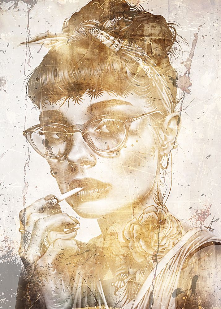 Audrey 03 art print by Rafal Kulik for $57.95 CAD