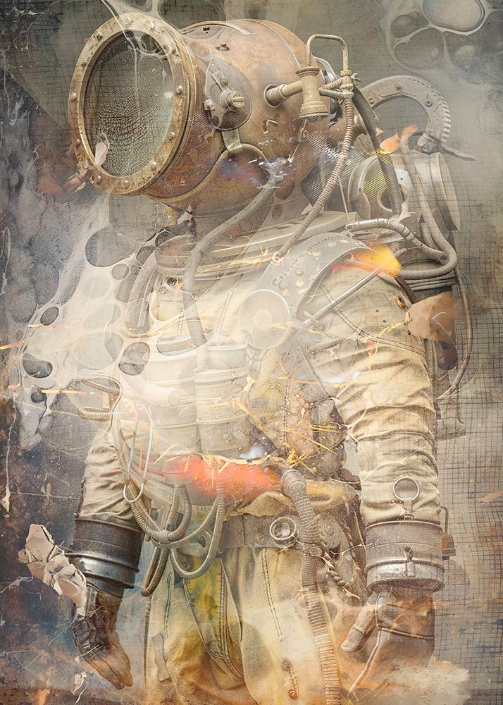 Vintage Diver 09 art print by Rafal Kulik for $57.95 CAD