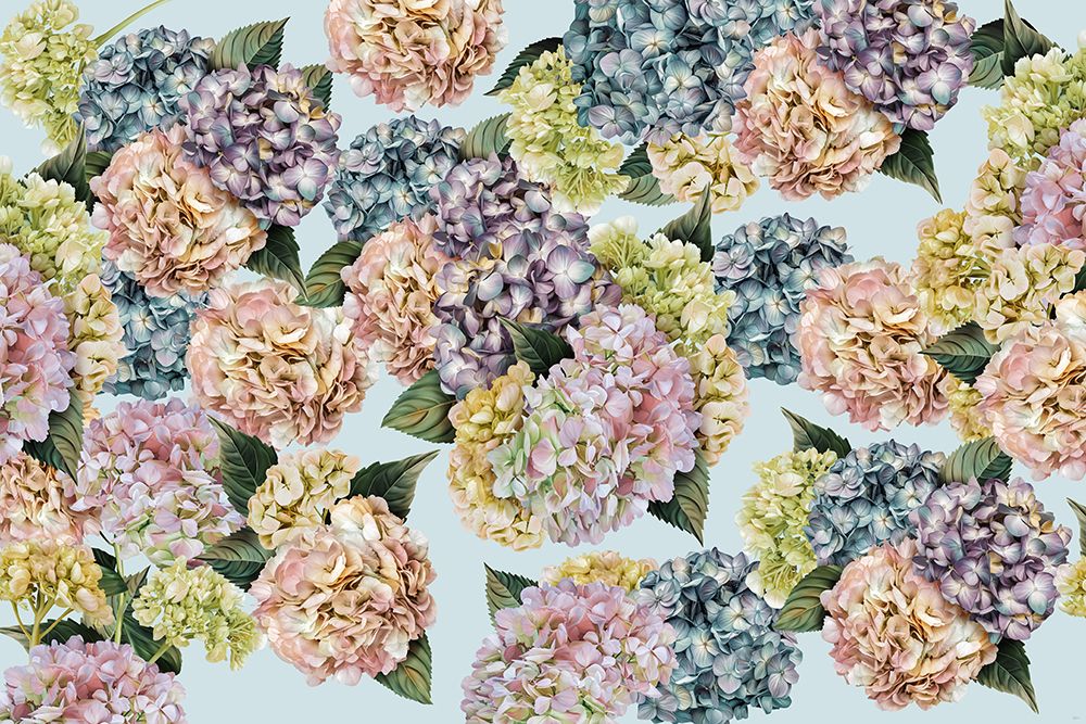 Hydrangeas_Sky art print by Sue Skellern for $57.95 CAD