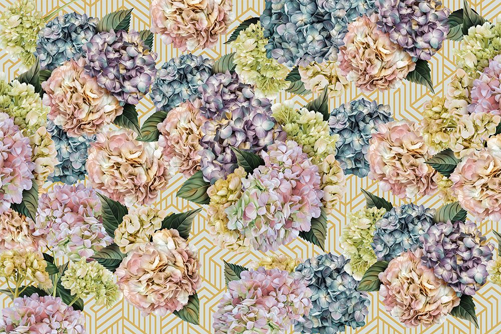 Hydrangeas_Gold Cream art print by Sue Skellern for $57.95 CAD