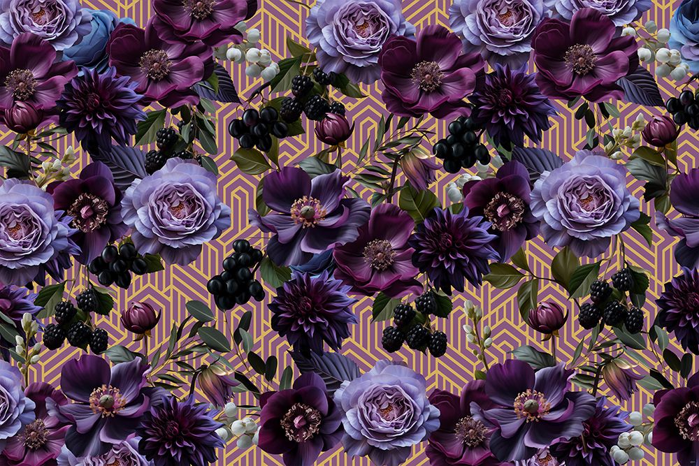 Gothic _Gold Pruple art print by Sue Skellern for $57.95 CAD