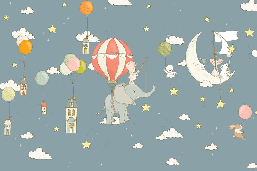 Elephant Dream _Nightblue art print by Sue Skellern for $57.95 CAD