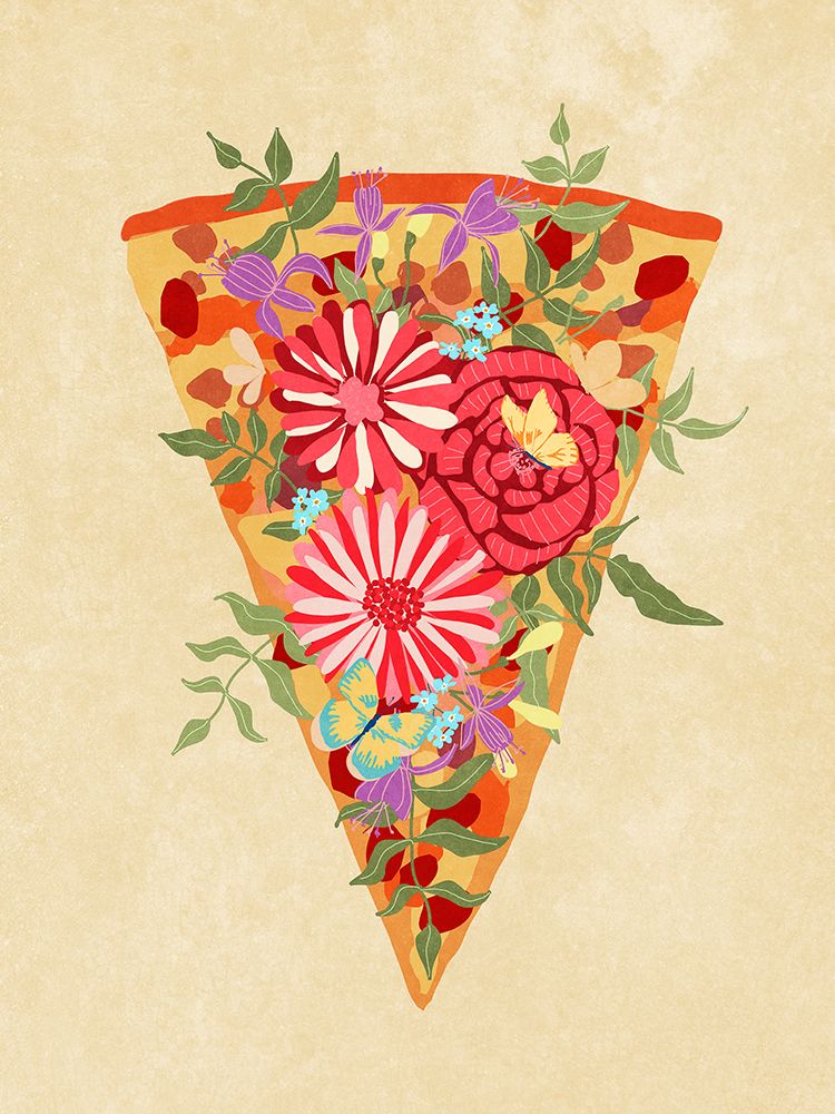 Slice of flower pizza art print by Raissa Oltmanns for $57.95 CAD