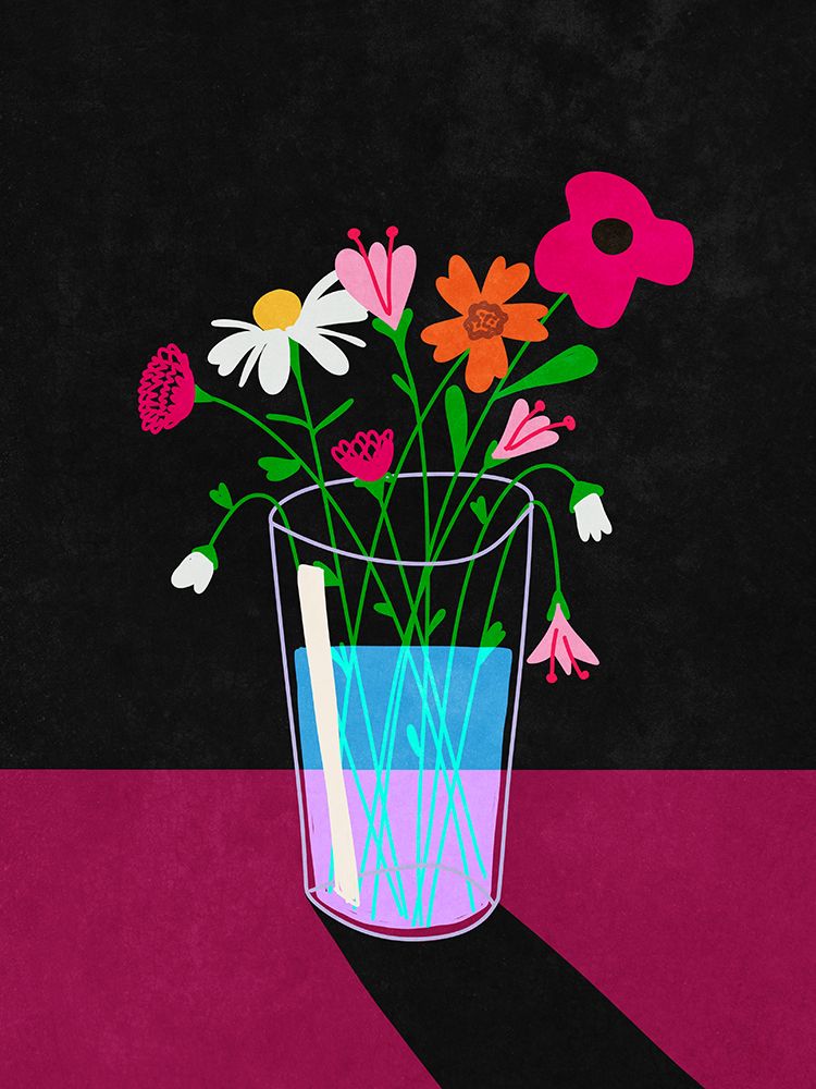 Flowers glow in the dark art print by Raissa Oltmanns for $57.95 CAD