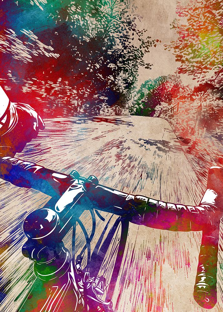 Sport cycling art art print by Justyna Jaszke for $57.95 CAD