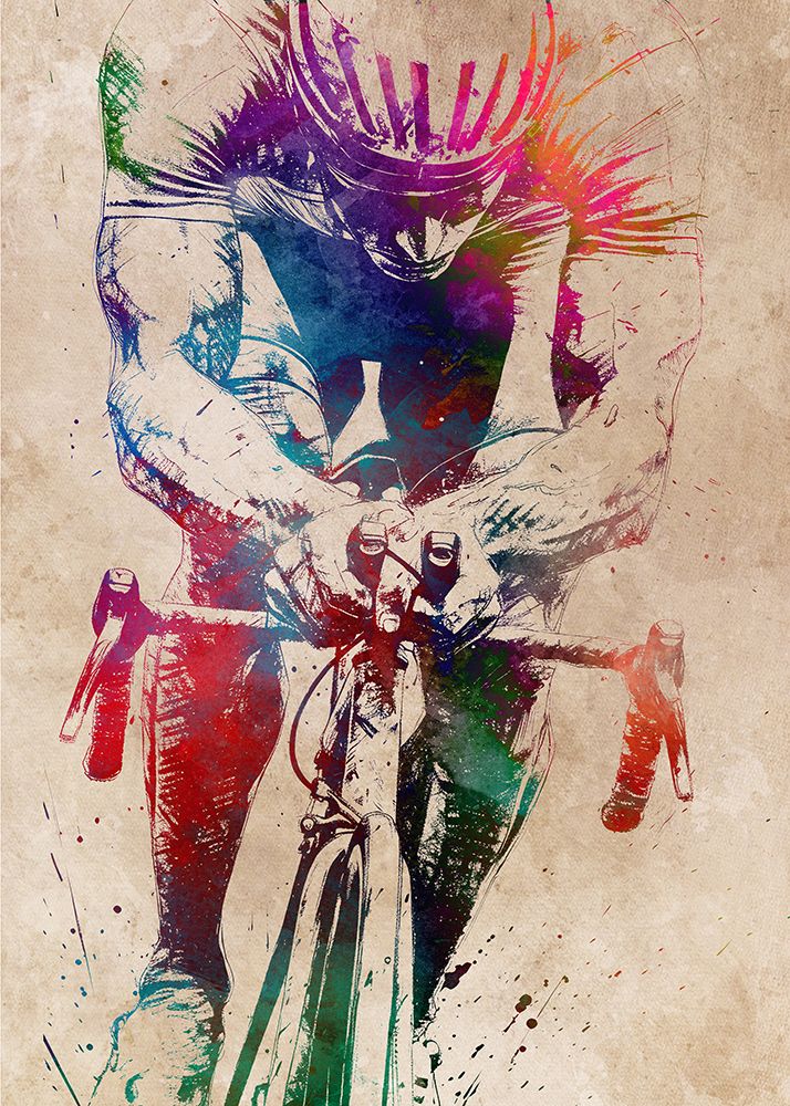 Sport cycling art art print by Justyna Jaszke for $57.95 CAD