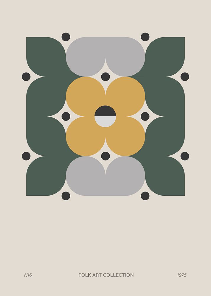 Modern folk art collection no 16 art print by Paperago for $57.95 CAD