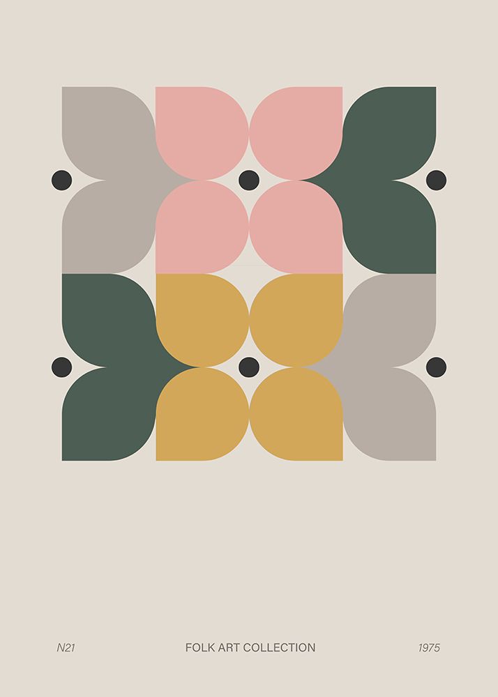 Modern folk art collection no 21 art print by Paperago for $57.95 CAD