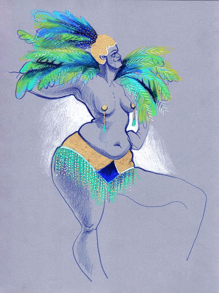 Burlesque art print by Olga Skomorokhova for $57.95 CAD