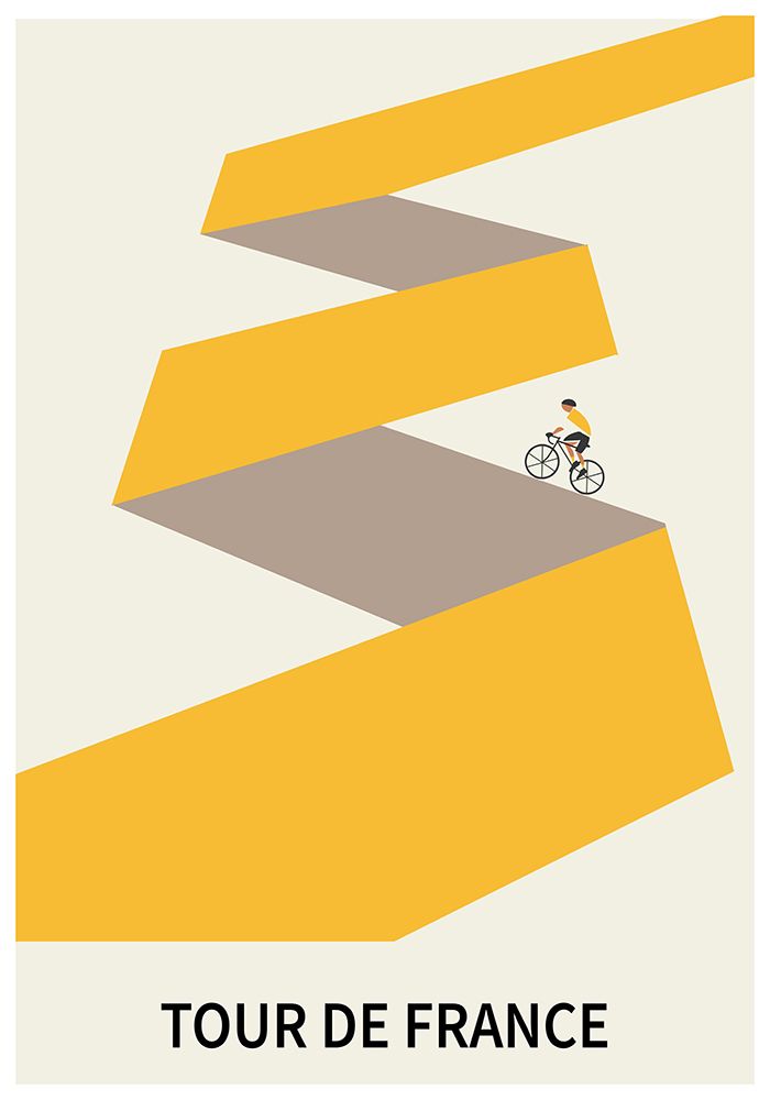 Cycle  - Tour de France art print by Paperago for $57.95 CAD