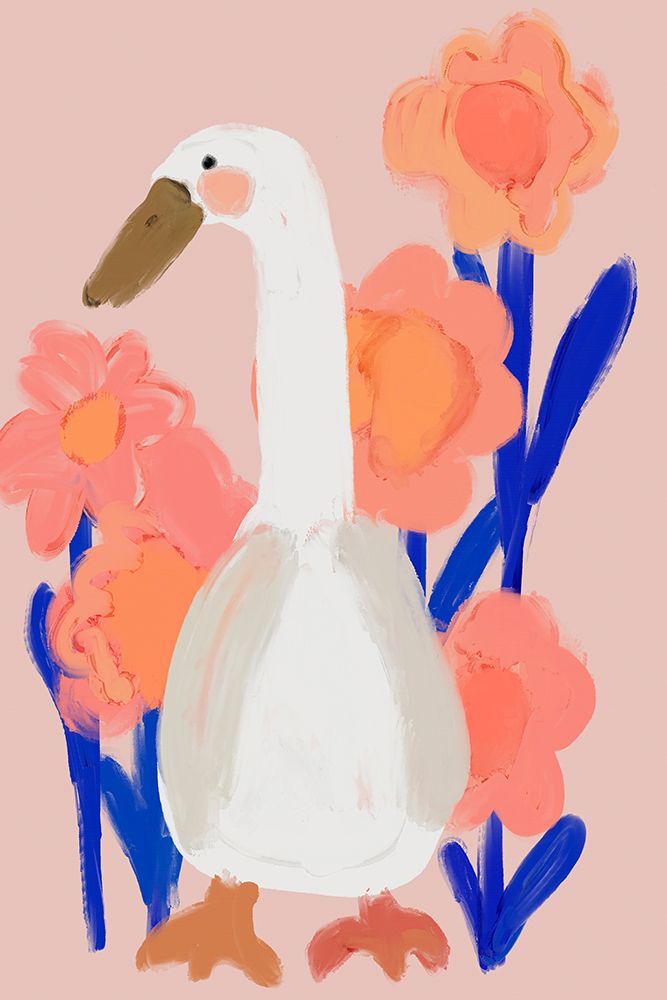 Goose At Spring art print by Treechild for $57.95 CAD