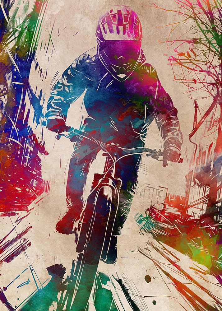 Sport cycling art art print by Justyna Jaszke for $57.95 CAD