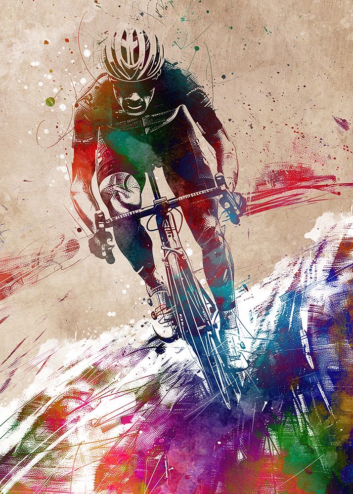 Sport cycling art art print by Justyna Jaszke for $57.95 CAD