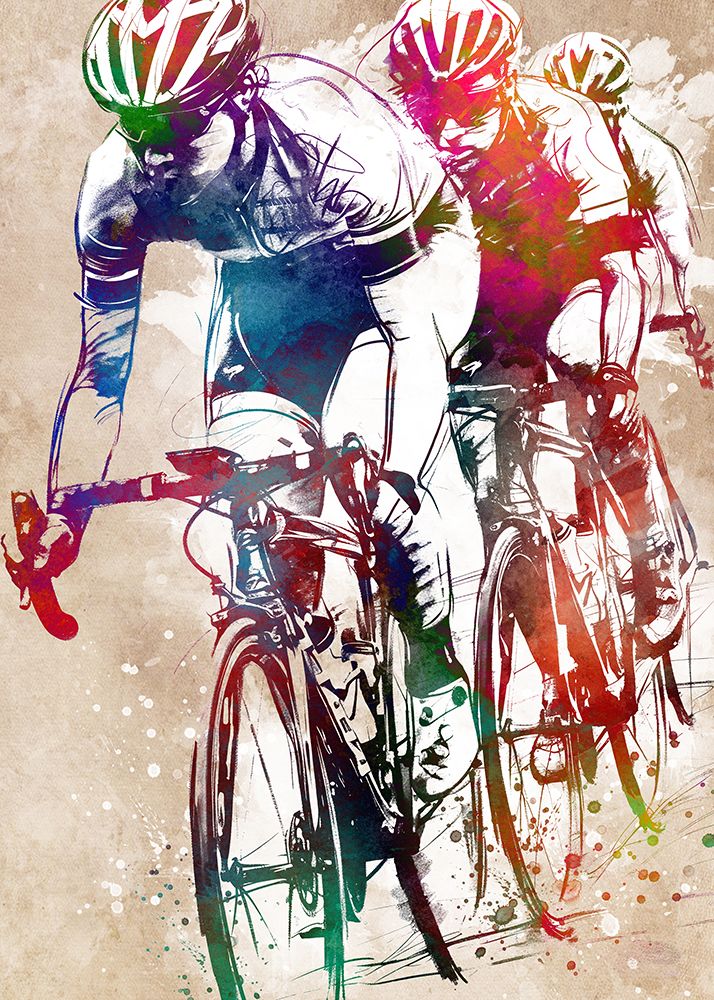 Sport cycling art art print by Justyna Jaszke for $57.95 CAD