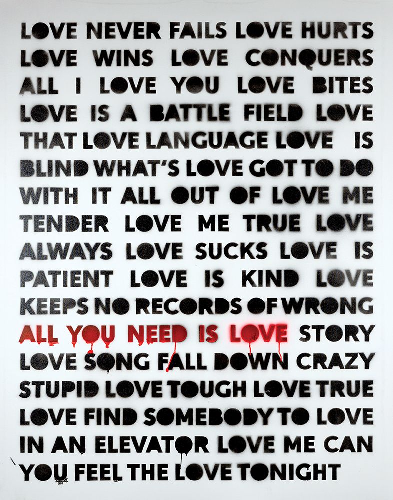 All you need is love art print by Kent Youngstrom for $57.95 CAD