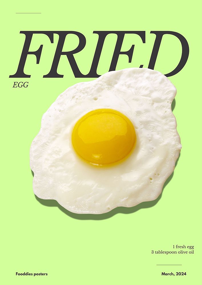 Fried egg art print by Julia Ramiro for $57.95 CAD