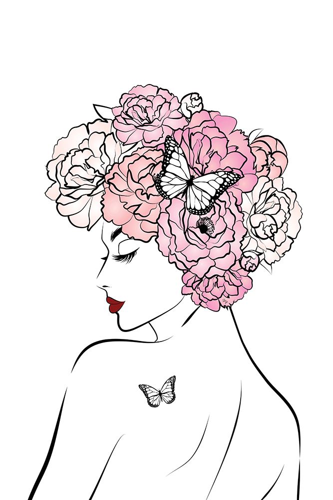Flower Girl White3 art print by Martina for $57.95 CAD