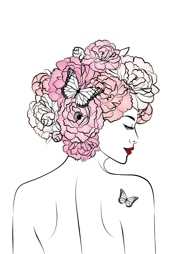 Flower Girl White2 art print by Martina for $57.95 CAD