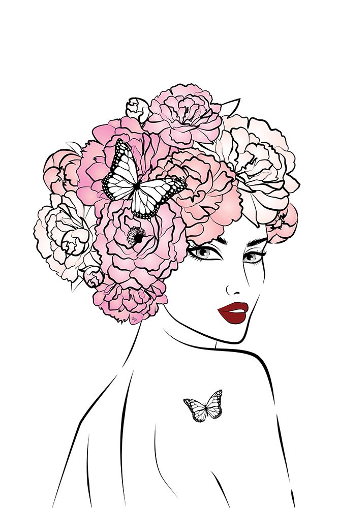 Flower Girl White1 art print by Martina for $57.95 CAD