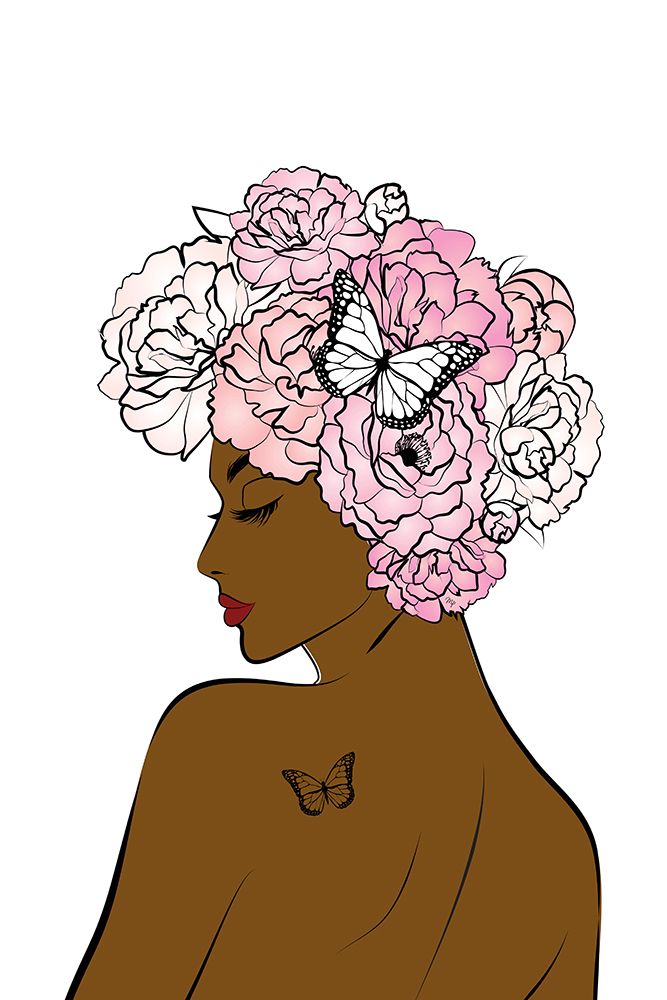 Flower Girl Dark3 art print by Martina for $57.95 CAD