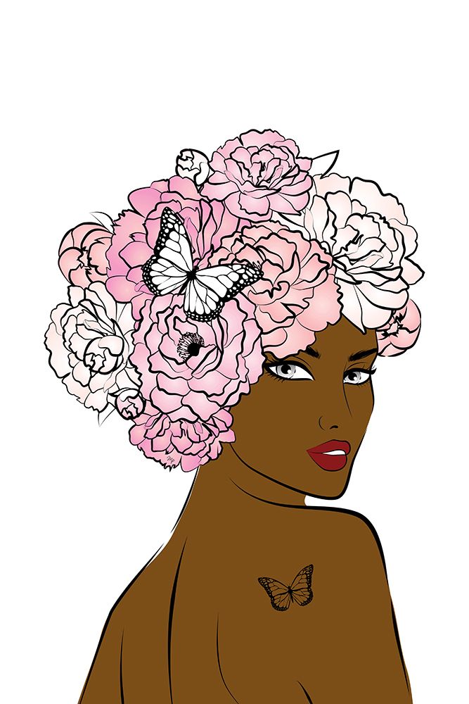 Flower Girl Dark1 art print by Martina for $57.95 CAD