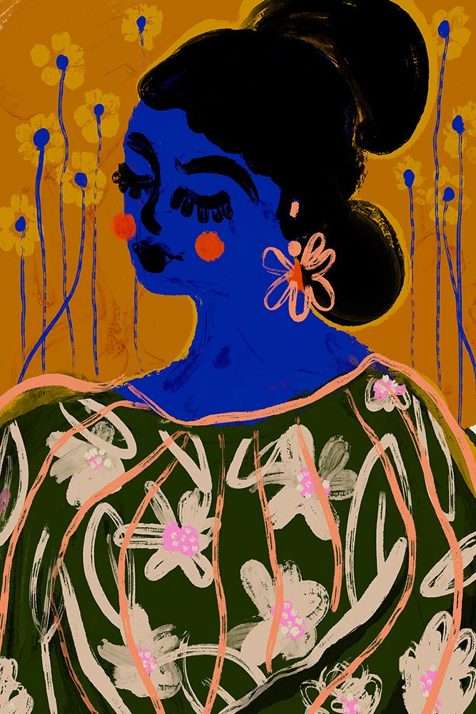 The Blue Woman art print by Treechild for $57.95 CAD