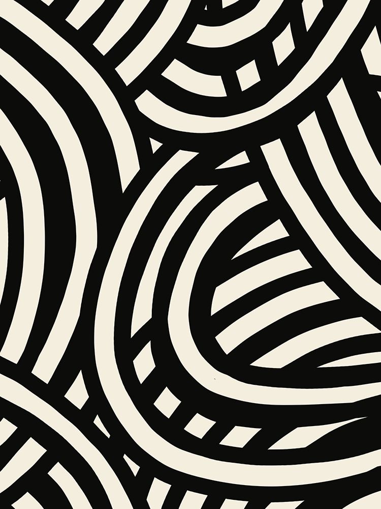 Black and white stripe abstract graphic design art print by Little Dean for $57.95 CAD