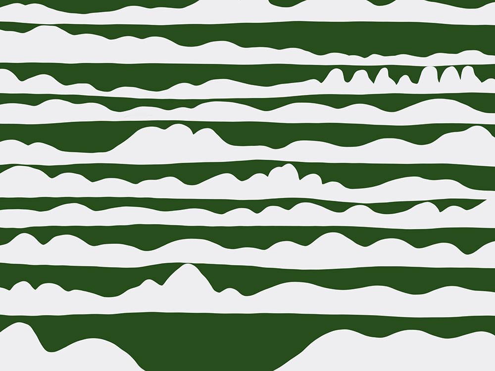 Green sea wave pattern art print by Little Dean for $57.95 CAD