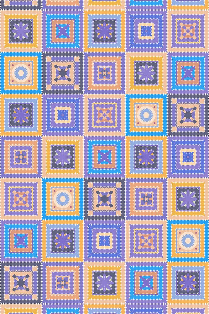 Colorful digital grandma squares IV art print by Rosana Laiz Blursbyai for $57.95 CAD