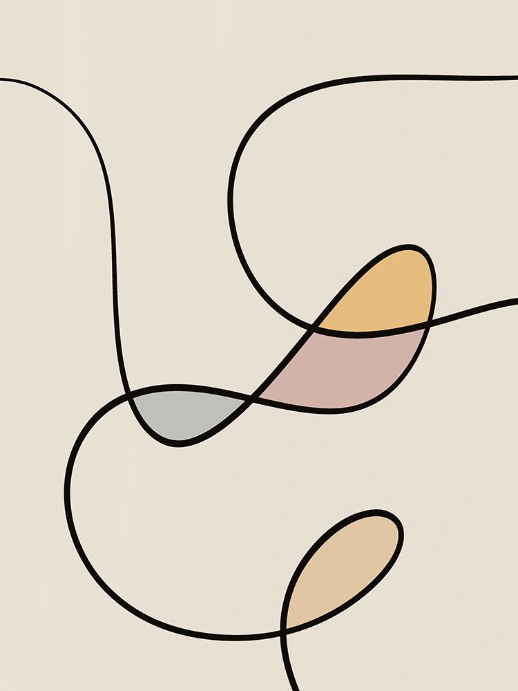 minimalist lines art beige art print by Little Dean for $57.95 CAD