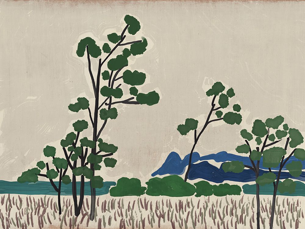 Landscape on wood panel art print by Little Dean for $57.95 CAD