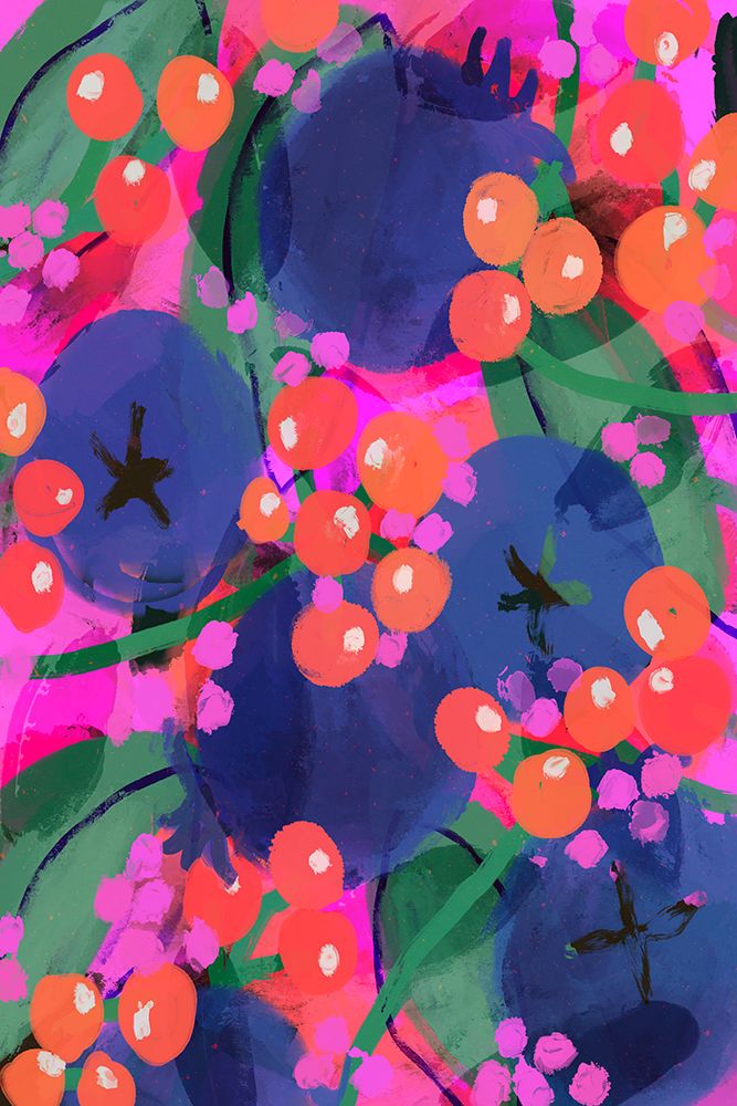 Summer berries art print by Treechild for $57.95 CAD