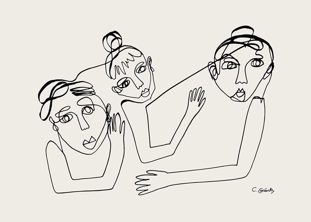 People Light Grey art print by Caroline Grantz for $57.95 CAD