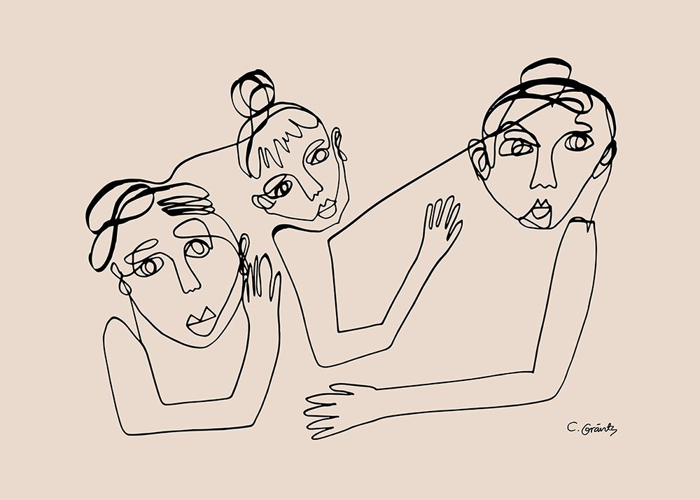 People Beige art print by Caroline Grantz for $57.95 CAD