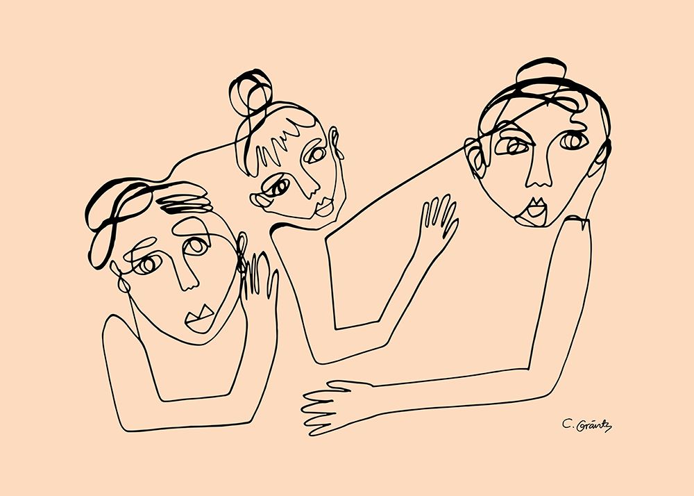 People Peach Fuzz art print by Caroline Grantz for $57.95 CAD