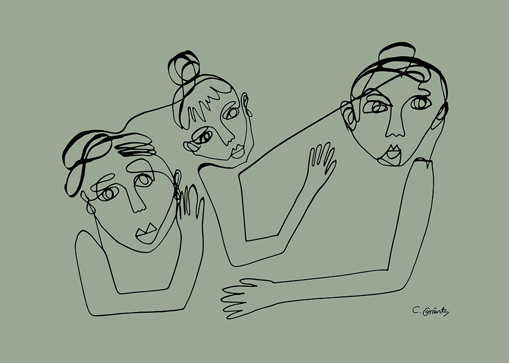 People Green art print by Caroline Grantz for $57.95 CAD