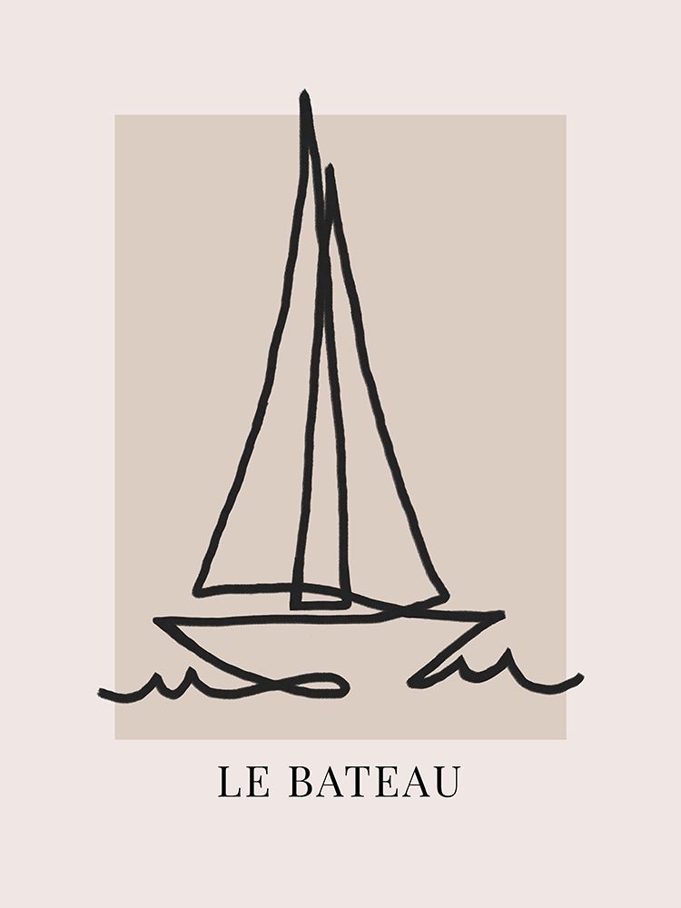 Le Bateau Black art print by Caroline Grantz for $57.95 CAD