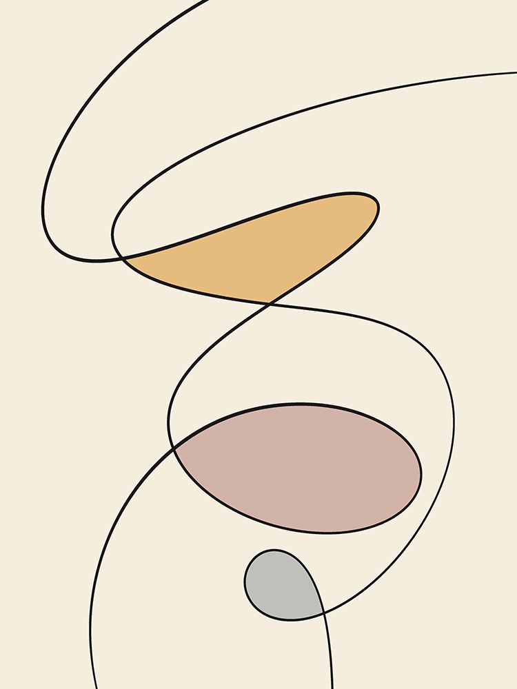 Minimal graceful line art abstract art print by Little Dean for $57.95 CAD